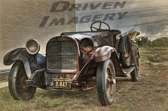 1919 Dodge Brothers Touring - Faded Color Sketch