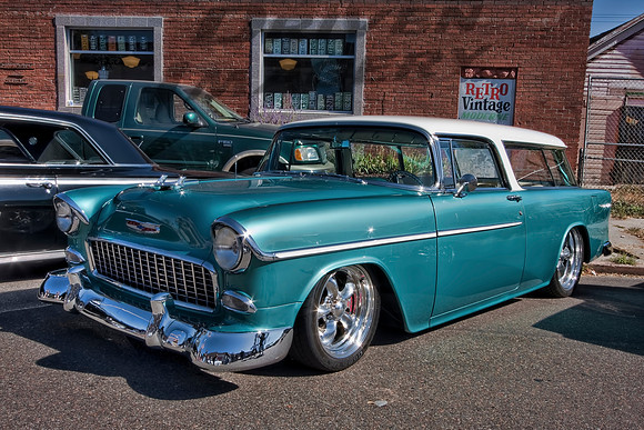 1955 Chevrolet Bel Air Nomad Wagon - Blue & White