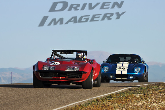 8 JP Griffith - 1968 Chevrolet Corvette Roadster & 86 Mark Cox - 1965 Ford Daytona Coupe Replica - 1