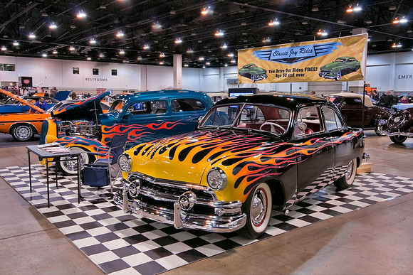 1951 Ford Shoebox Coupe - Black with Flames