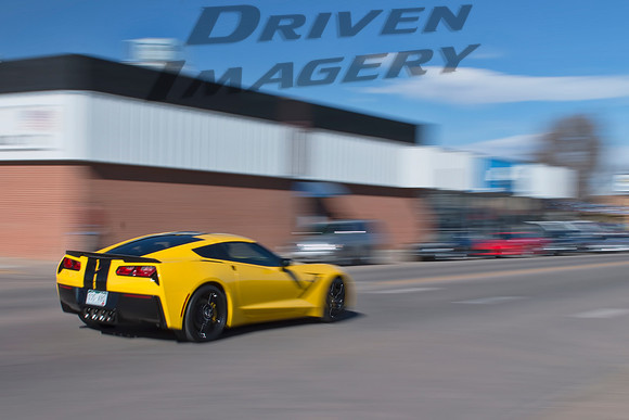 C7 Corvette Stingray - Yellow with Black Stripes - 4