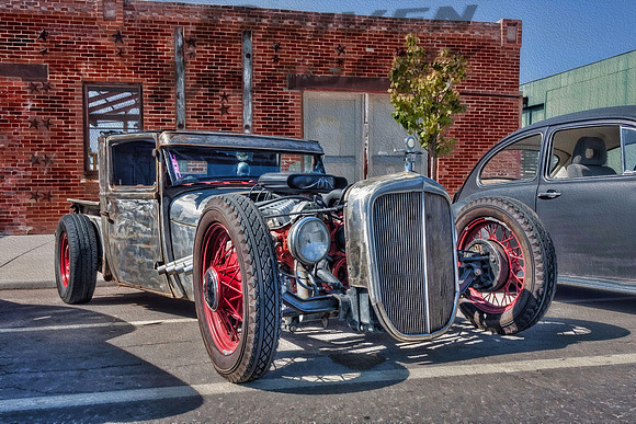 1928 Ford Model A Ratty Pickup - 1 - Painted