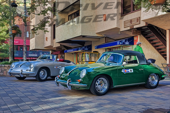 16 Phil Shuey - 1964 Porsche 356C Cabriolet & 69 John Perkins 1960 Porsche 356B 1600S Roadster - Painted