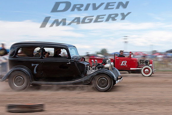 15_Trevor Squires - 1933 Ford Tudor Sedan & 13 Paul Dozoretz - 1926 Ford Model A Roadster Pickup - 1