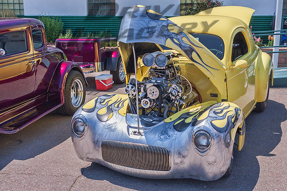 1941 Willys Coupe - Yellow with Skulls - 1