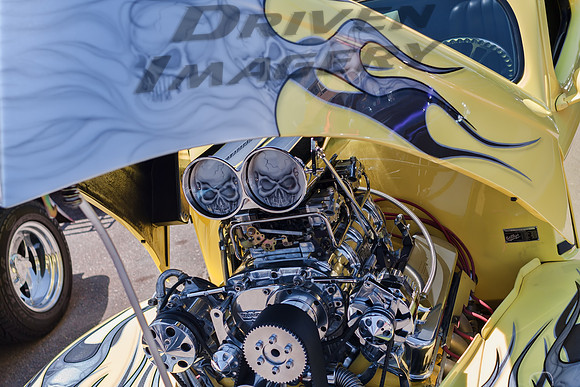 1941 Willys Coupe - Yellow with Skulls - 2