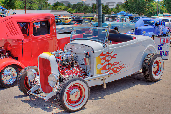 1932 Ford Roadster - White with Flames - 1