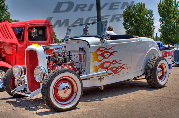 1932 Ford Roadster - White with Flames - 2