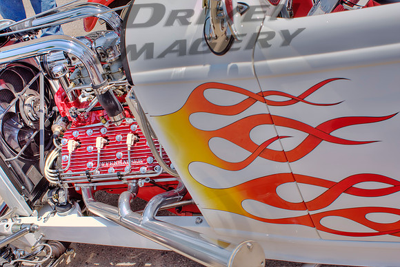 1932 Ford Roadster - White with Flames - 3