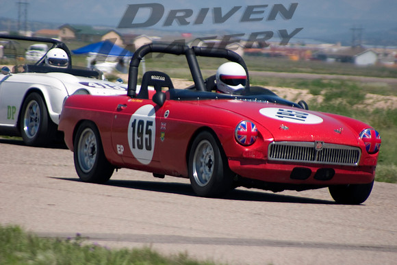 Brick Battersby #195 1964 MG B # John Pantaleo #413 Triumph TR-4