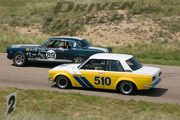 Chip Hane#89 1965 Ford Mustang & Arne McDaniel #510 1972 Datsun 510
