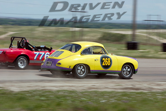 Judith Pester #268 1965 Porsche 356C & Renee VonRoenn #776 1964 Triumph Spitfire