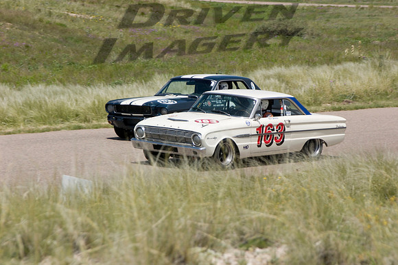 Keith Davidson #163 Ford Falcon Sprint & Chip Hane#89 1965 Ford Mustang