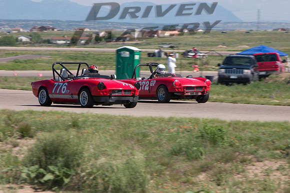 Renee VonRoenn #776 1964 Triumph Spitfire & Mark Robinson #272 1963 Triumph Spitfire