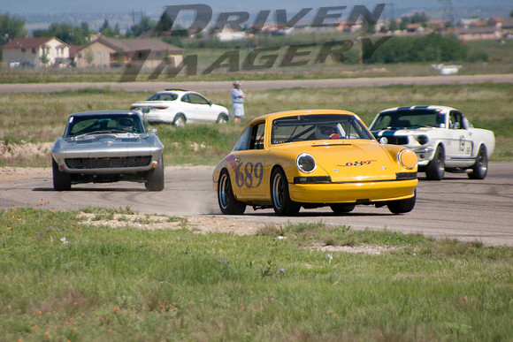 Robert Birney #689 1967 Porsche 911 - Garry Tapp #85 1963 Chevrolet Corvette - Adam Mackstaller #19 1966 Ford Mustang