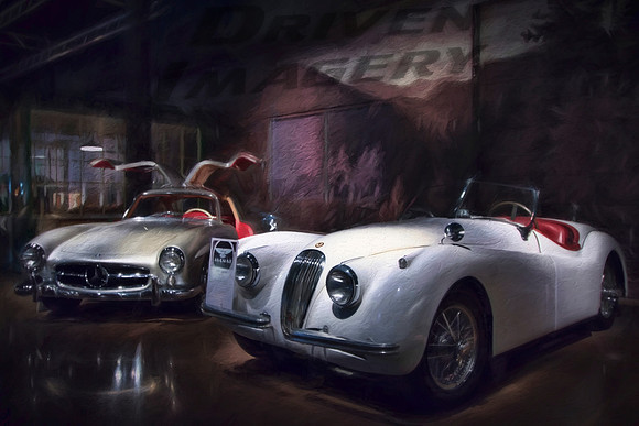 1954 Mercedes 300SL & 1954 Jaguar XK120 - 3 - Painting