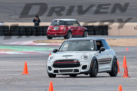 Mini Cooper - White with Black Stripes - 1