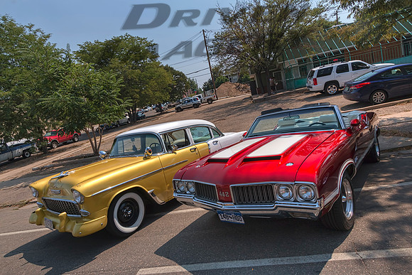 1955 Chevrolet Bel Air & 1970 Oldsmobile 442 Convertible - 1