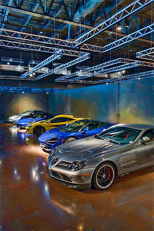 Aston Martin v12 Vantage, Three McLaren 720s & 2007 Mercedes SLR McLaren - Artistic