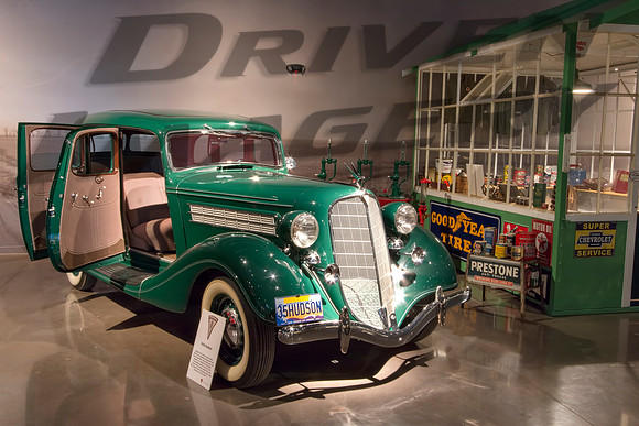 1935 Hudson Sedan & Texaco Station - 2