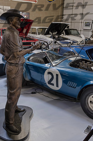 Carroll Shelby bronze statue