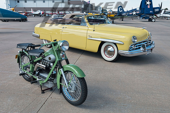 1950 Nimbus Motorcycle & 1949 Lincoln Cosmopolitan Convertible - 1