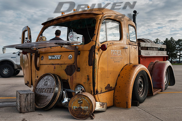 Rocker Whiskey - White Cab Over Display Truck - 1