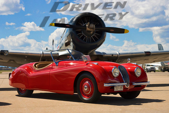 1950 Jaguar XK 120 Super Sports & 1943 North American SNJ-5 - N3645F - 1