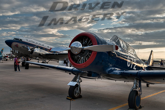 North American AT-6D SNJ-5 Texan BuNo 90672 & 1942 Douglas DC-3 'Legend Airways' - 1