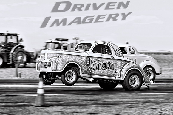 AGH1 Scott Hagerdon - 1941 Willys Coupe Gasser - Grand Illusion - 5B&W