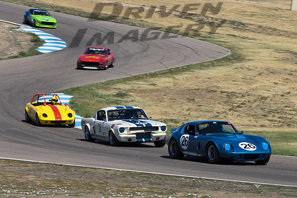 26 Jeff Payne - 1965 Factory Five Daytona Coupe & 28 Mike Schaefer - 1966 Ford Shelby GT500 - 1