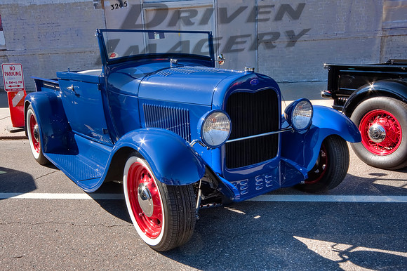 Blue Ford Model A Roadster Pickup - Year Unknown