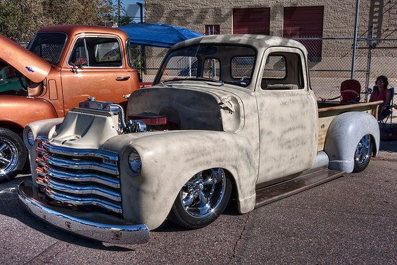Super Low Chevy 3100 Pickup - Front Quarter
