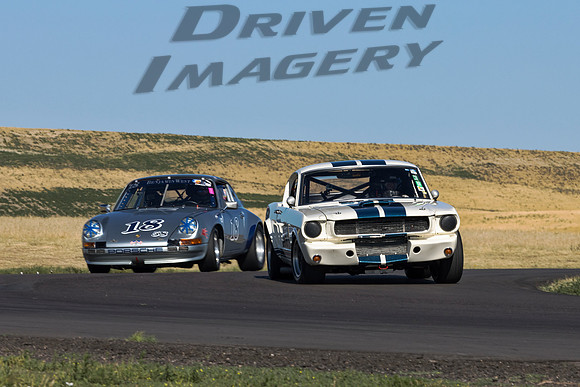 525 Damon Schaefer - 1966 Ford Shelby GT350 & 18 Alan Benjamin - 1972 Porsche 911S - 1