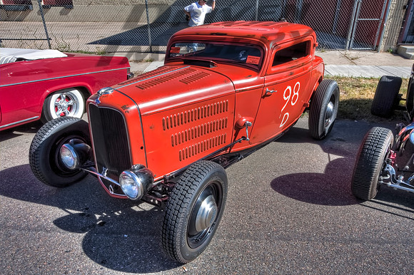 1932 Ford Coupe - Chopped Orange Racer - 3