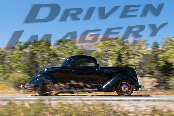 1936 Ford 3-Window Coupe - Black with Red Wheels - 1
