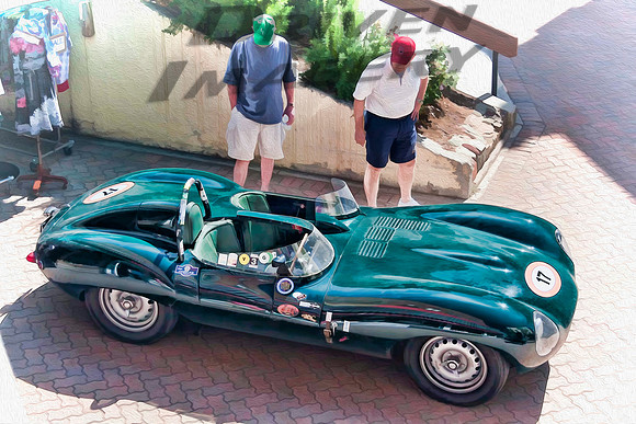 TG & Will Mittler - 1956 D Type Jaguar - Above 2 Painted