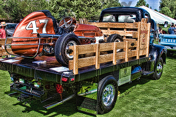 Classic Transporter Truck and Racer - Colorado 14ers - Artistic