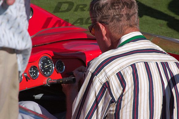 Bobby Unser signing dash of 1962 Lotus 23 - 02