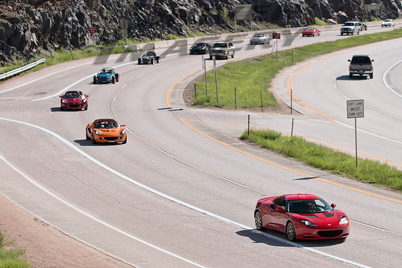 Car Parade - Highway 285 at Parmalee Gulch Road - 1