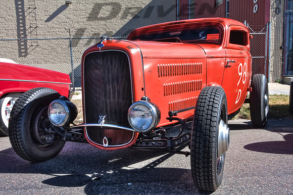 1932 Ford Coupe - Chopped Orange Racer - 2